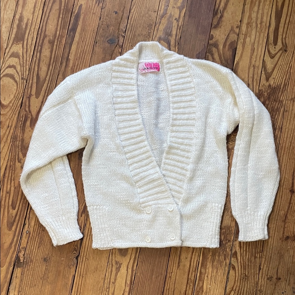 Vintage Cream Cardigan Sweater